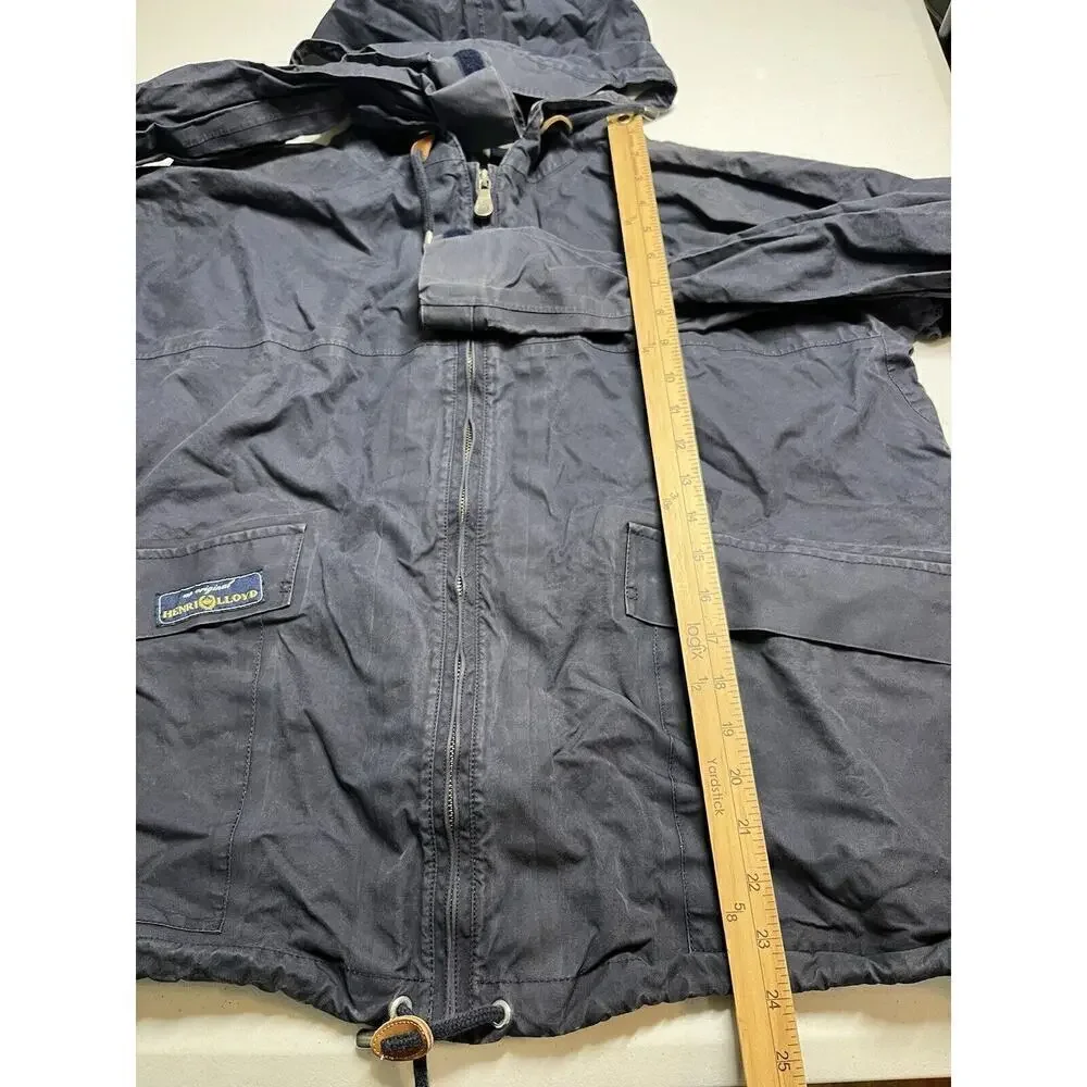 Henri Lloyd Casual Blue Full Zip Hooded Light Weight Jacket Size L